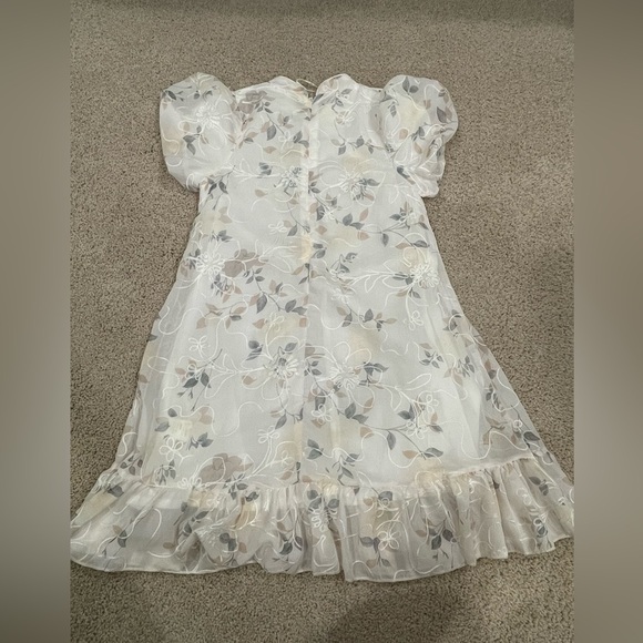 Girls Easter Church Baptism Dress Floral‎ Spring Sheer Kids - Picture 6 of 7